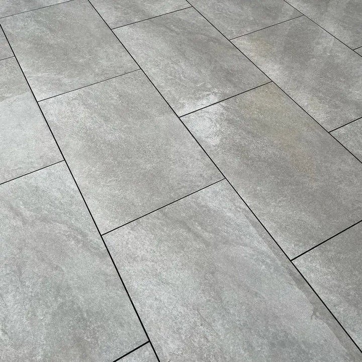 hammer grey porcelain paving 900 x 600