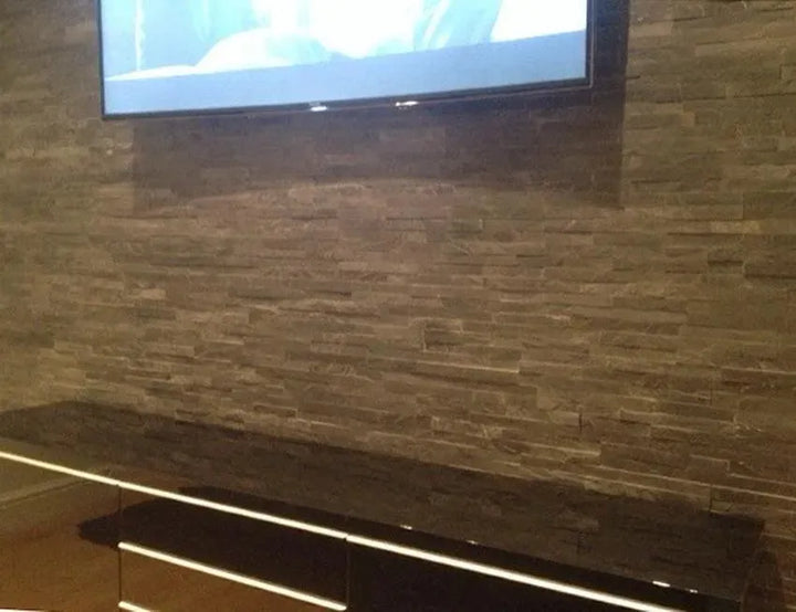 split face tiles black slate