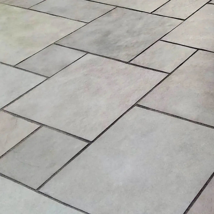 dove grey Indian limestone paving
