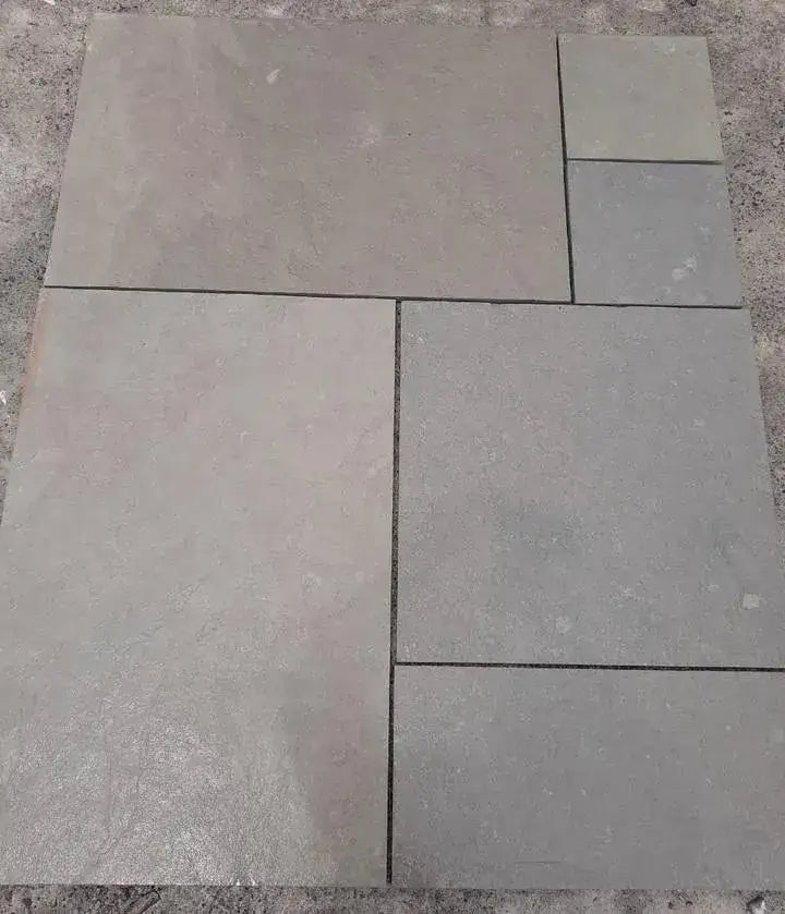 dove grey limestone paving slabs