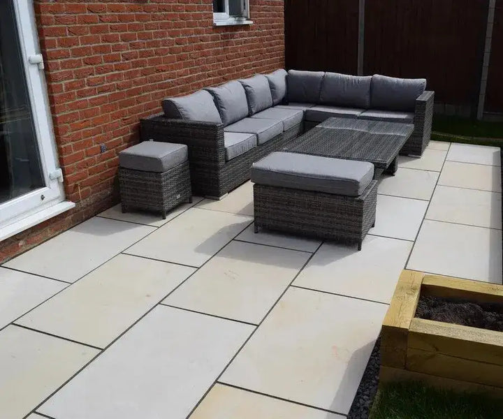 mint fossil smooth sandstone paving