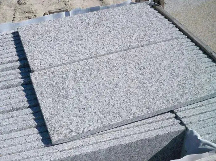 flamed granite paving textured